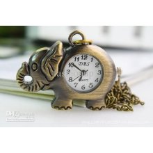 Hottest Necklace Pendant Watches Elephant Women's Gifts Watch Pocket