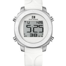 Hugo Boss Orange 1512677 Collection White Silicone Digital Men's Watch