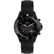 Ice Watch Black Leather Chronograph Men's Watch Chbkbl11 Ch.bk.b.l.11