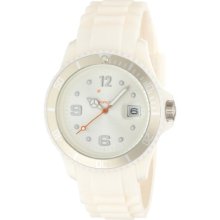 Ice-Watch Unisex Ice-Chocolate Analog Plastic Watch - White Rubber Strap - White Dial - CT.WC.U.S.10