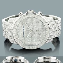 Iced Out Watches: Luxurman Mens Diamond Watch 1.25ct