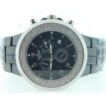 Icetime Joe Rodeo Jojo Black Ceramic 1.50 Ct. Diamond Watch 45mm One Year Warran