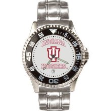 Indiana Hoosier wrist watch : Indiana Hoosiers Men's Competitor Watch with Stainless Steel Band