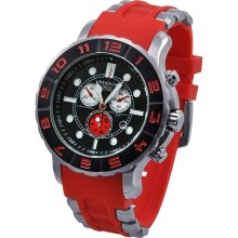 Insignum Activa 3Eye'd Black - Red Sports Day - Date Chronograph Watch