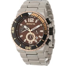 Invicta 12997 Men's Pro Diver Stainless Steel Band Brown Dial Watch