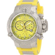 Invicta 1377 Men $1295 Subaqua Noma Iii Swiss Chrono Yellow Dial Sport Watch