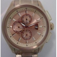 Invicta Men's 1485 Specialty Collection Chronograph Rose Dial 18k Rose Gold