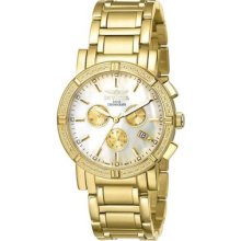 Invicta Mens Ii Collections Swiss Chronograph Diamond Accented Gold Plated Watch