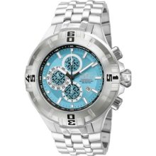 Invicta Mens Reef Pro Diver Xxl Chronograph Light Blue Dial Bracelet Watch