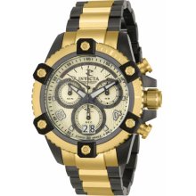 Invicta Men's Reserve Arsenal Chronograph Stainless Steel Case and Bracelet Champagne Tone DIal 12985