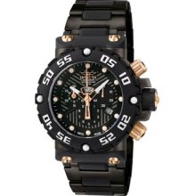 Invicta Mens Subaqua Nitro Swiss Made Chronograph Black Ip Bracelet Watch 0404