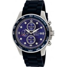 Invicta Signature II Chronograph Blue Dial Blue Rubber Strap Mens ...