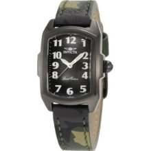 Invicta Womens 1032 Lupah Black Dial Green Camouflage Leather Watch