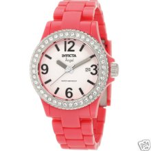 Invicta Women's Angel White Crystal Pink Plastic 1637