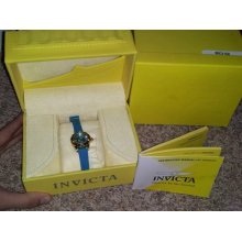 Invicta Women's Pro Diver Turquoise Dial 18k Gold Plated Case Turquoise Polyuret