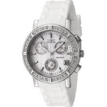 Invicta Women's Wildflower Collection Diamond Accented White Polyurethane Watch