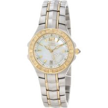 Invicta Womens Wildflower Heart Diamond Accented Two Tone Stainless Steel Watch