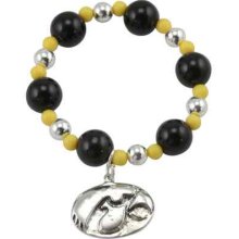 Iowa Hawkeyes Logo Stretch Beaded Bracelet