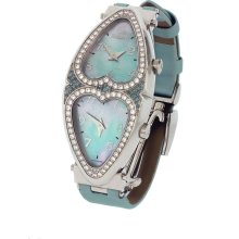 Jacob & Co JCHH1 Blue Heart Two Time Zone 1.48ct Diamond Ladies Watch