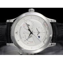 Jaeger LeCoultre Master Geographique 142.8.92 stainless steel watch