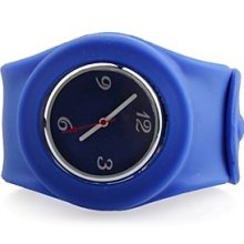 Jelly Silicone Band Quartz Watch Wrist For Men(Blue)