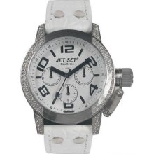 Jet Set San Remo Dame Ladies Watch With White Dial And Crystal Bezel J3064s-131