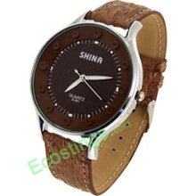 Jewelry Mushroom Pattern Coffee Band Quartz Watch