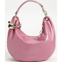 Jimmy Choo 'Solar - Small' Pearlized Metallic Leather Hobo Cyclamen