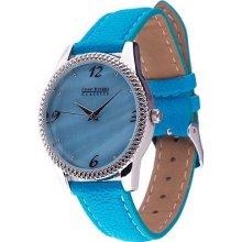 Joan Rivers Signature Mother-of-Pearl Dial Watch - Turquoise - One Size