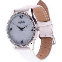 Joan Rivers Signature Mother-of-Pearl Dial Watch - White - One Size