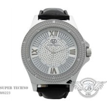 Joe Rodeo Super Techno M-6223 Mens 0.10cts Genuine Diamond Watch