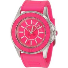 Juicy Couture 1900872 Rich Girl Neon Pink Jelly Ladies Watch In Original Box