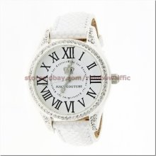 Juicy Couture Women's Watch Lively 1900744 White Strap White Dial