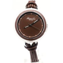 Kenneth Cole New York Brown Leather Corded Ladies Watch KC2652