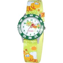 Kid's Stainless Steel Time Teacher Watch - Green Bumblebee Strap