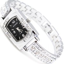 Kimio Women's Unique Steel Bracelet Band Diamond Quartz Watch Wrist Watch 1pc