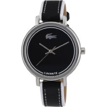 Lacoste - 2000500 - Ladies Watch - Analogue Quartz - Black Leather Strap