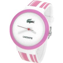 Lacoste Goa Pink and White Silicone Women's Watch 2010540