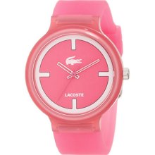 Lacoste Women's Plastic Case Pink Rubber Watch 2020025