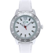 Lacoste Women's Stainless Steel Case White Leather Watch 2000667