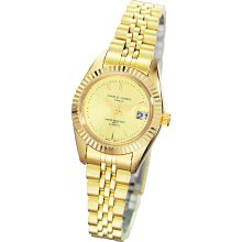 Ladies Charles Hubert Gold-plated Champagne Dial Watch