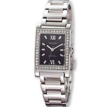 Ladies Charles Hubert Stainless Steel Black Dial 23x29mm Watch Xwa1882