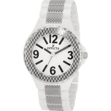 Ladies Invicta 1184 Ceramic White Dial White Ceramic Swiss Quartz Watch