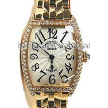 Ladies Medium Franck Muller Curvex Rose Gold Diamond 7502QZDO Watch