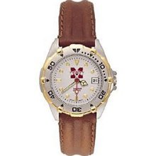 Ladies Mississippi State University All Star Watch With Leather Strap