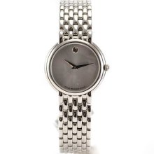 Ladies Movado Model 84 A1 1835 With Stainless Steel Bracelet And Silver Dial