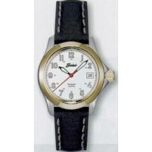 Ladies Quartzline Seapearl 2 Tone Watch With Leather Sport Strap