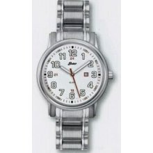 Ladies Quartzline Sport Silver Oversized Series Watch With Ss Bracelet