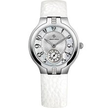 Ladies' Sport Watch with White Leather Strap