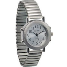 Ladies Tel-time Chrome Talking Watch With Chrome Expa